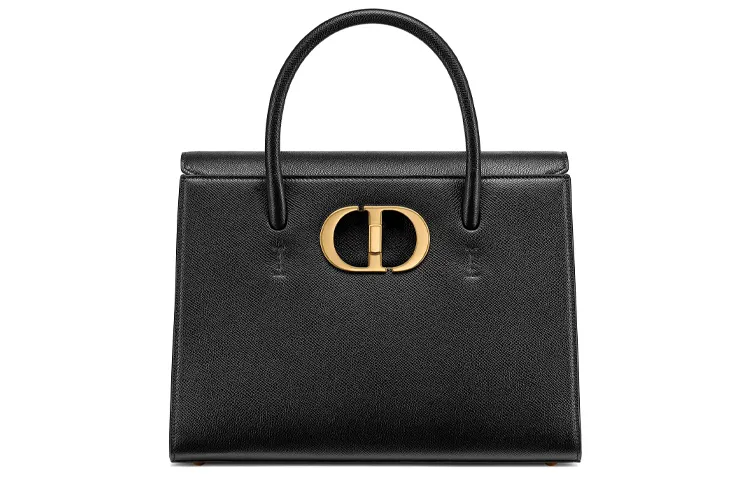 DIOR Calfskin Handbag, Shoulder Bag Large Women's Black