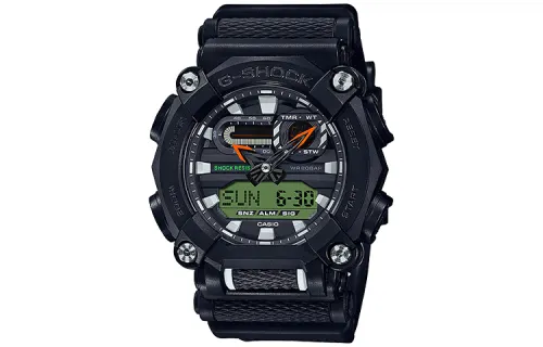 CASIO Men Liquid Crystal/Analog Dual Display Series Black Watch GA-900E-1A3