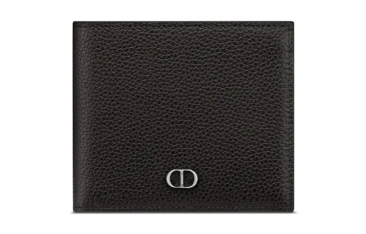 DIOR Cow Leather Wallet Men's Black