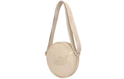 PUMA Patent Leather Round Bag, Shoulder Bag, Crossbody Bag Regular Women's Cream