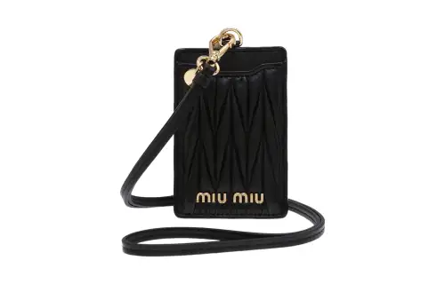 MIU MIU Leather Wallet Women's Black