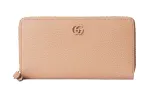 GUCCI Marmont Leather Wallet Women's Rose Beige