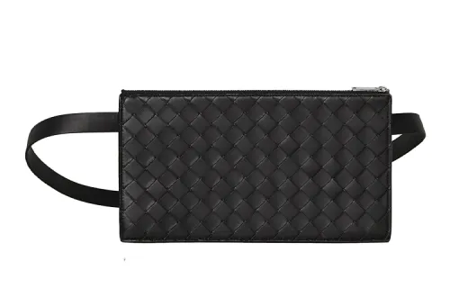 Bottega Veneta With Cow Leather And Sheepskin Clutch Unisex Black