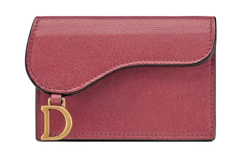 DIOR Saddle Sheepskin Saddle Bag Women's Hibiscus Pink