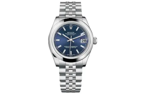 ROLEX Datejust Collection Automatic Mechanical Movement Women's Watch 31mm Blue Dial Oystersteel Strap