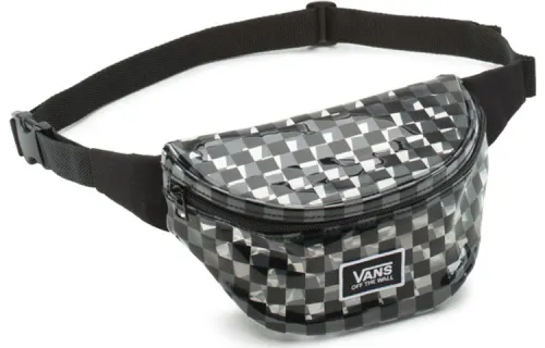 Vans PVC Crossbody Bag, Fanny Pack Unisex Black White