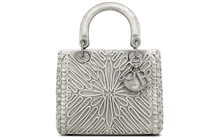 Женская сумка Dior Lady Dior Couture (серая)