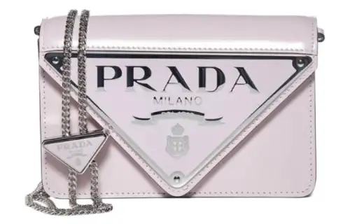 PRADA Leather Crossbody Bag, Shoulder Bag Women's Pink