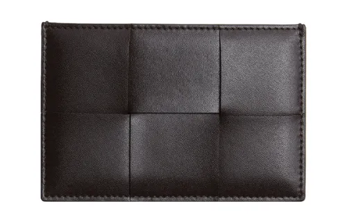Bottega Veneta Leather, Calfskin Card Holder Men's Fondant