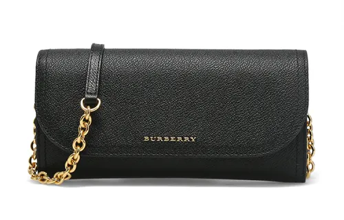 Burberry Leather Shoulder Bag Women's Black