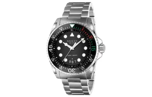 GUCCI Wrist Watches Quartz Movement Stainless Steel Watchband 45mm Black Dial Men's Watches 200m Waterproof