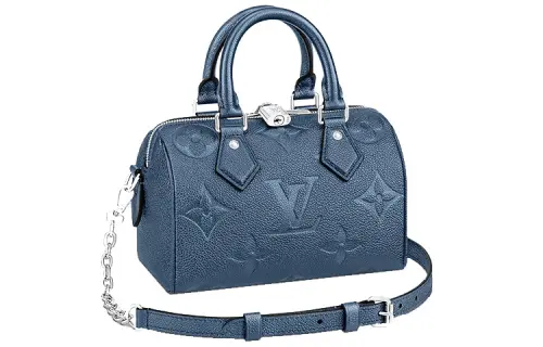 LOUIS VUITTON Embossed Grain Cow Leather Pillow Bag, Crossbody Bag, One Shoulder Handbag Women's Blue