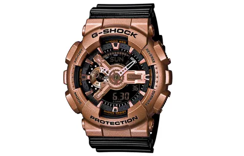 CASIO Men Liquid Crystal/Analog Dual Display Series 55mm Black Watch GA-110GD-9B2