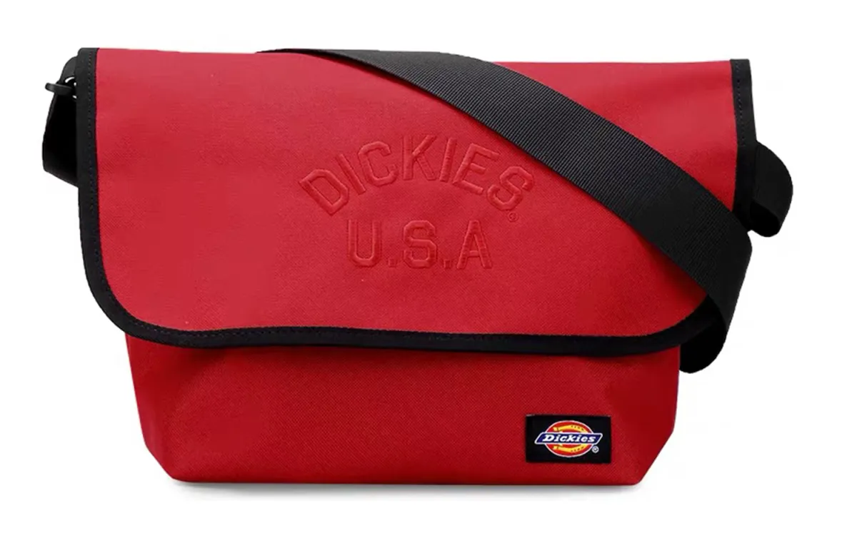 Dickies Polyester Messenger Bag, Shoulder Bag, Crossbody Bag Regular Unisex Vintage Red