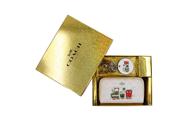 COACH Boxed PVC Clutches Small Women's White