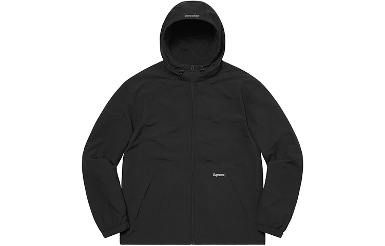 Куртка Supreme SS21 Reflective Zip Hooded Jacket (черная) — фото 8