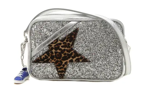 Golden Goose Leather Shoulder Bag Women's Silver