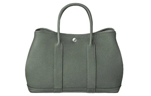 HERMES Garden Party Negonda Calfskin Handbag 30 Women's 63 Vert Amande Apricot Green