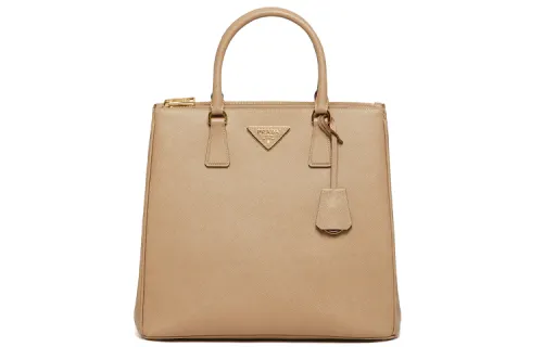 PRADA Saffiano Leather Shoulder Bag, Crossbody Bag, Handbag Women's Cameo Brown Beige