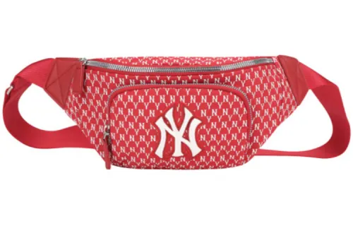 MLB Monogram Collection Polyamide Shoulder Bag, Crossbody Bag, Fanny Pack Regular Unisex Red