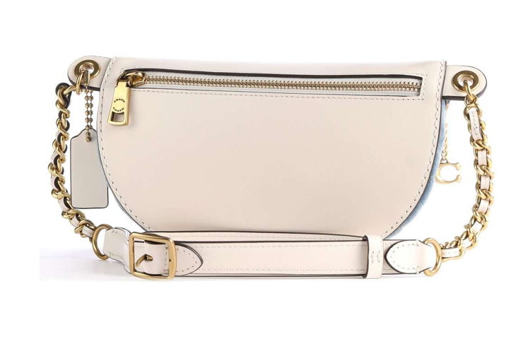Женская сумка COACH Chain Chambray (бело-синий) — фото 2