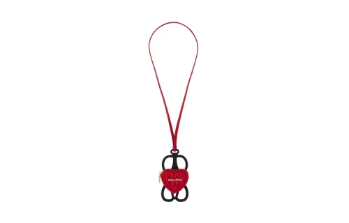 MIU MIU Sheepskin Cell Phone Pouch Women's Red