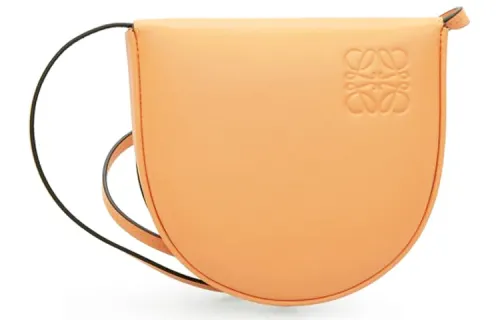 LOEWE Heel Cow Leather Horseshoe Bag, Clutch, Crossbody Bag, Shoulder Bag Women's Pink Apricot/Candy Color
