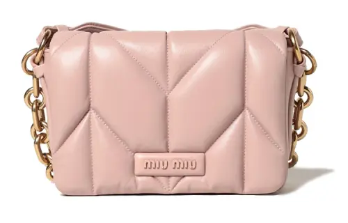 MIU MIU Leather Crossbody Bag, Shoulder Bag Women's Pink