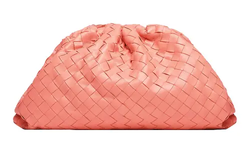 Bottega Veneta Sheepskin Handbag Clutch Regular Women's Peach