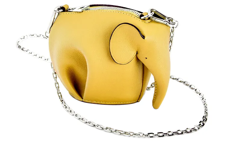 LOEWE Cow Leather Shoulder Bag, Crossbody Bag Women's Yellow