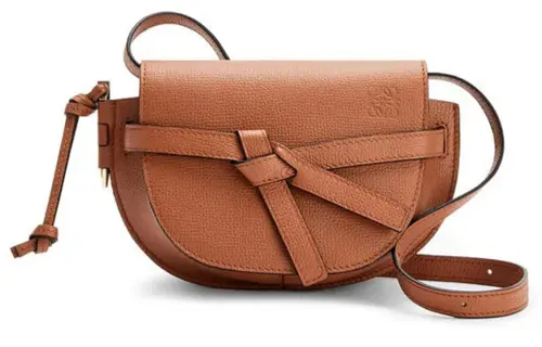 LOEWE Gate Calfskin Bowknot Bag, Crossbody Bag, Shoulder Bag Mini Women's Caramel Brown