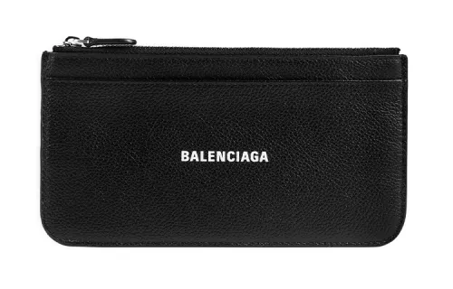 Balenciaga Cash Cow Leather Bill Card Holder Men's Black