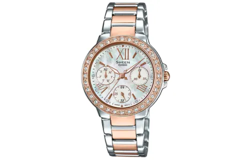 CASIO Women's SHEEN Mother Of Pearl Color Watch SHE-3052SPG-7A