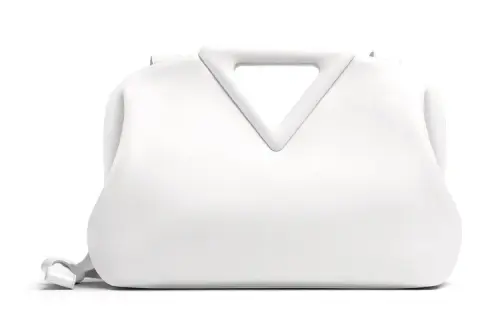 Bottega Veneta POINT Calfskin Shoulder Bag, Crossbody Bag, Handbag Medium Women's White