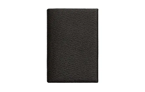HERMES Mysore Goat Skin Card Holder Regular Women's Black