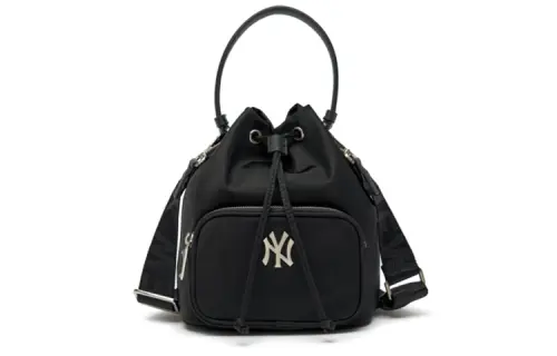 MLB Nylon Fabric Bucket Bag, Handbag, Crossbody Bag Regular Unisex Black