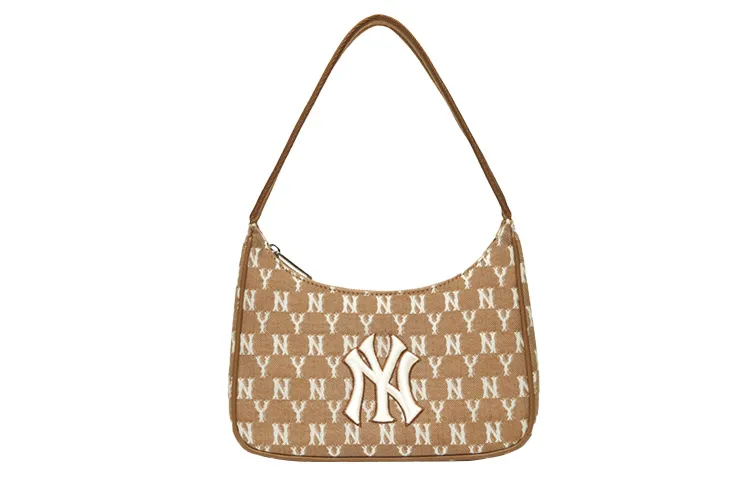 MLB Polyester Shoulder Bag, Handbag, Shoulder Bag Regular Women's Beige