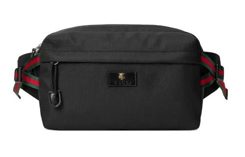 GUCCI Technology Canvas Bag, Sling Bag, Fanny Pack Regular Men's Black