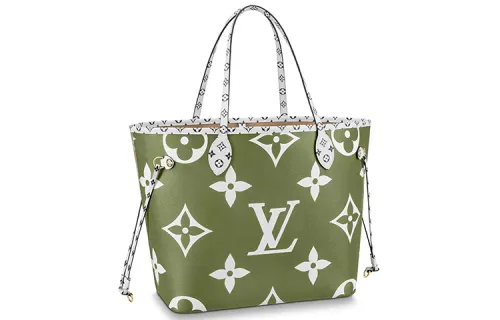 LOUIS VUITTON Neverfull Monogram Giant Mm Khaki Green/Beige Lining