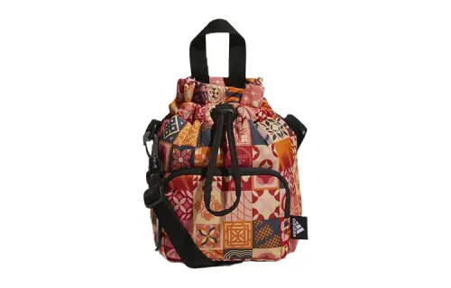 Adidas CNY Collection Polyester Bucket Bag, Sports Bag, Shoulder Bag, Crossbody Bag Regular Unisex Pink/Swirl Neon Red