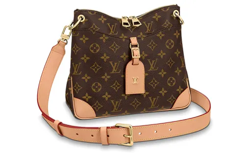 LOUIS VUITTON Odeon Canvas Handbag, Shoulder Bag, Crossbody Bag Small Women's Brown