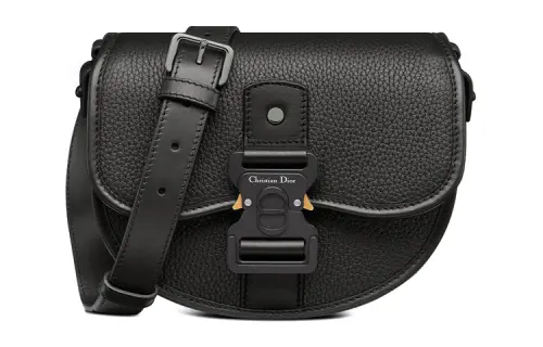 DIOR Grained Calfskin Messenger Bag, Messenger Bag, Shoulder Bag, Crossbody Bag Men's Black