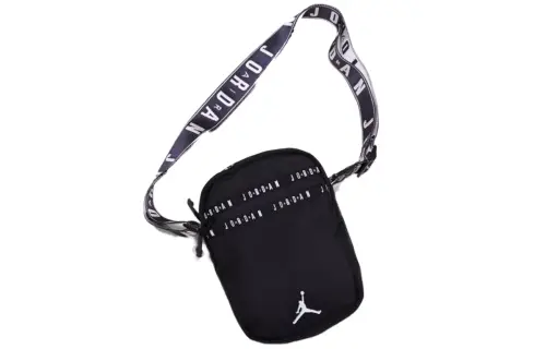 Jordan Polyester Shoulder Bag, Cell Phone Pouch, Crossbody Bag Regular Unisex Black