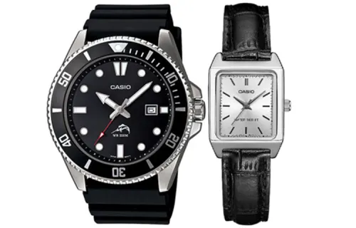 CASIO Unisex Pair Table Series Black Watch