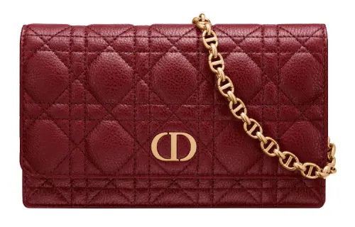 DIOR Calfskin Shoulder Bag, Crossbody Bag Women's Red