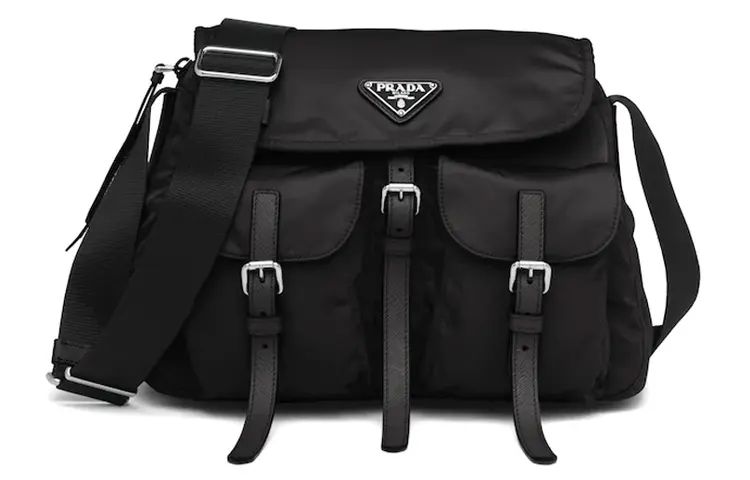 PRADA Nylon/Fabric Shoulder Bag Women's Black