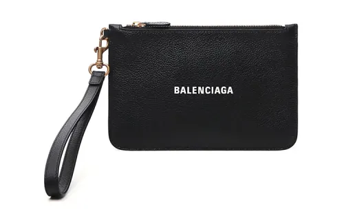 Balenciaga Cow Leather Wallet Women's Black
