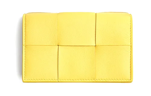 Bottega Veneta Nappa Leather Card Holder Women's Yellow