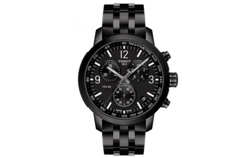 TISSOT PRC 200 Junchi Collection Quartz Movement Men's Watches Watch 43mm Black Dial Stainless Steel Watchband