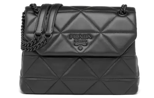 PRADA Spectrum Leather Shoulder Bag Medium Women's Black